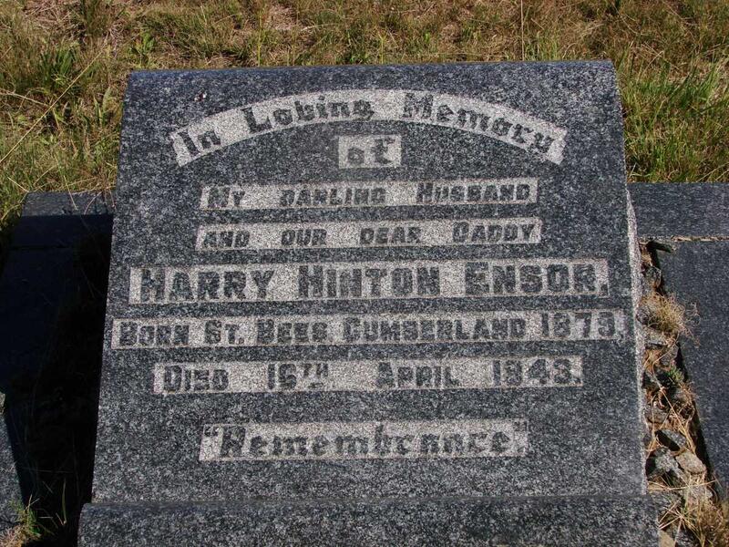 ENSOR Harry Hinton 1879-1943