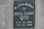 LEITH Sheila Marion 1916-2005