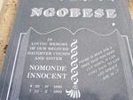 NGOBESE Nomonde Innocent 1980-1999