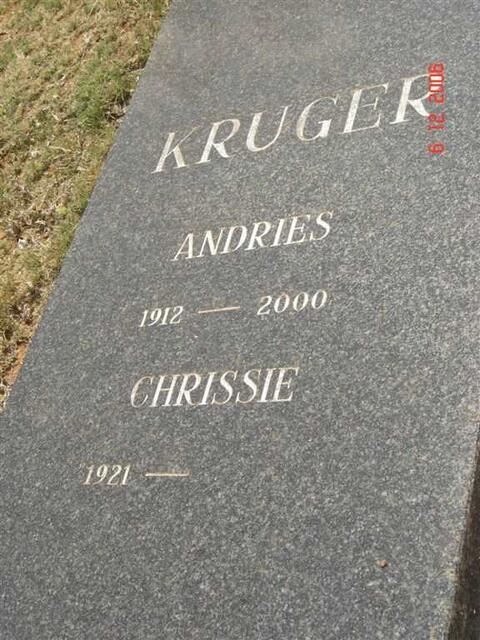KRUGER Andries 1912-2000 & Chrissie 1921-