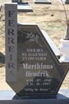 FERREIRA Marthinus Hendrik 1945-1997