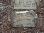GAVIN Noble Harry Ogle 1862-1946 & Annie Edith 1870-1941