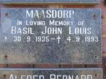 MAASDORP Basil John Louis 1935-1993