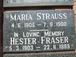 STRAUSS Maria 1905-1980 :: FRASER Hester 1903-1989