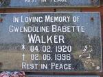 WALKER Gwendoline Babette 1920-1996