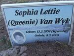 WYK Sophia Lettie, van nee SEPTEMBER 1954-2003