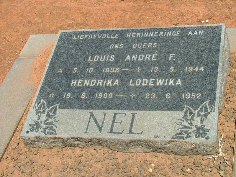 NEL Louis Andre F.1896-1944 & Hendrika Lodewika 1900-1952
