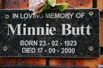 BUTT Minnie 1923-2000