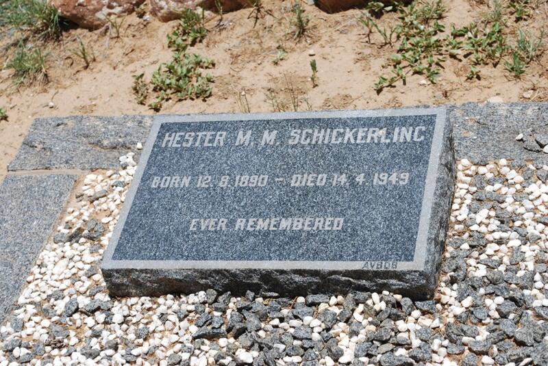 SCHICKERLING Hester M.M. 1890-1949