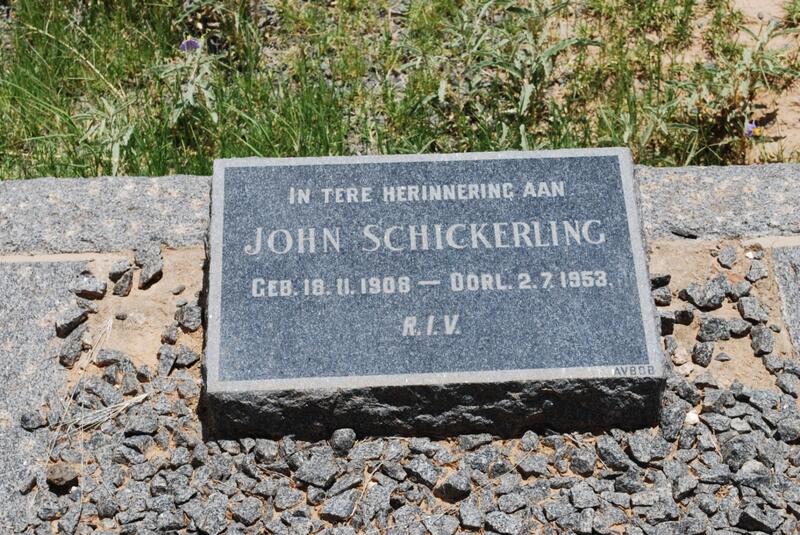 SCHICKERLING John 1908-1953