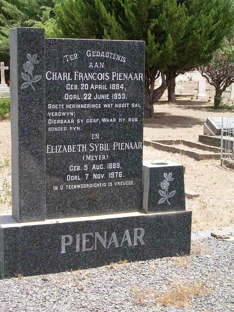PIENAAR Charl Francois 1884-1953 & Elizabeth Sybil MEYER 1889-1976