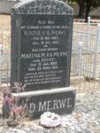 MERWE Kootie, v.d. 1867-1940 & Martha M. RETIEF 1869-1951