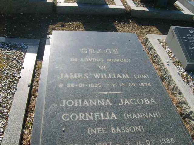 GRACE James William 1895-1979 & Johanna Jacoba Cornelia BASSON 1897-1988