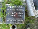 VERMAAK Jacobus Frederik 1963-1992