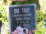 TOIT Edith Alida, du, formerly NIEMAND 1922-2002