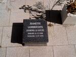 LAMBRECHTS Jeanette nee LE ROUX 1938-2000