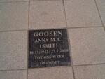 GOOSEN Anna M.C. nee SMIT 1942-2000
