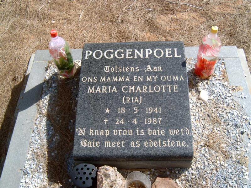 POGGENPOEL Maria Charlotte 1941-1987