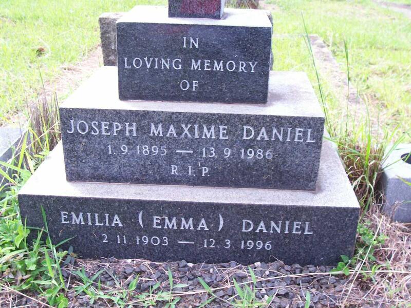 DANIEL Joseph Maxime 1895-1986 & Emilia 1903-1996