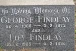 FINDLAY George 1900-1973 & Lily 1905-1990
