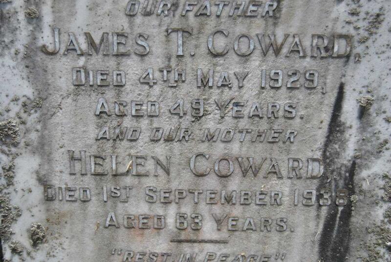 COWARD James T. -1929 & Helen -1938