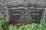MALHERBE Maria Elizabeth Adriana geb MAREE 1872-1934