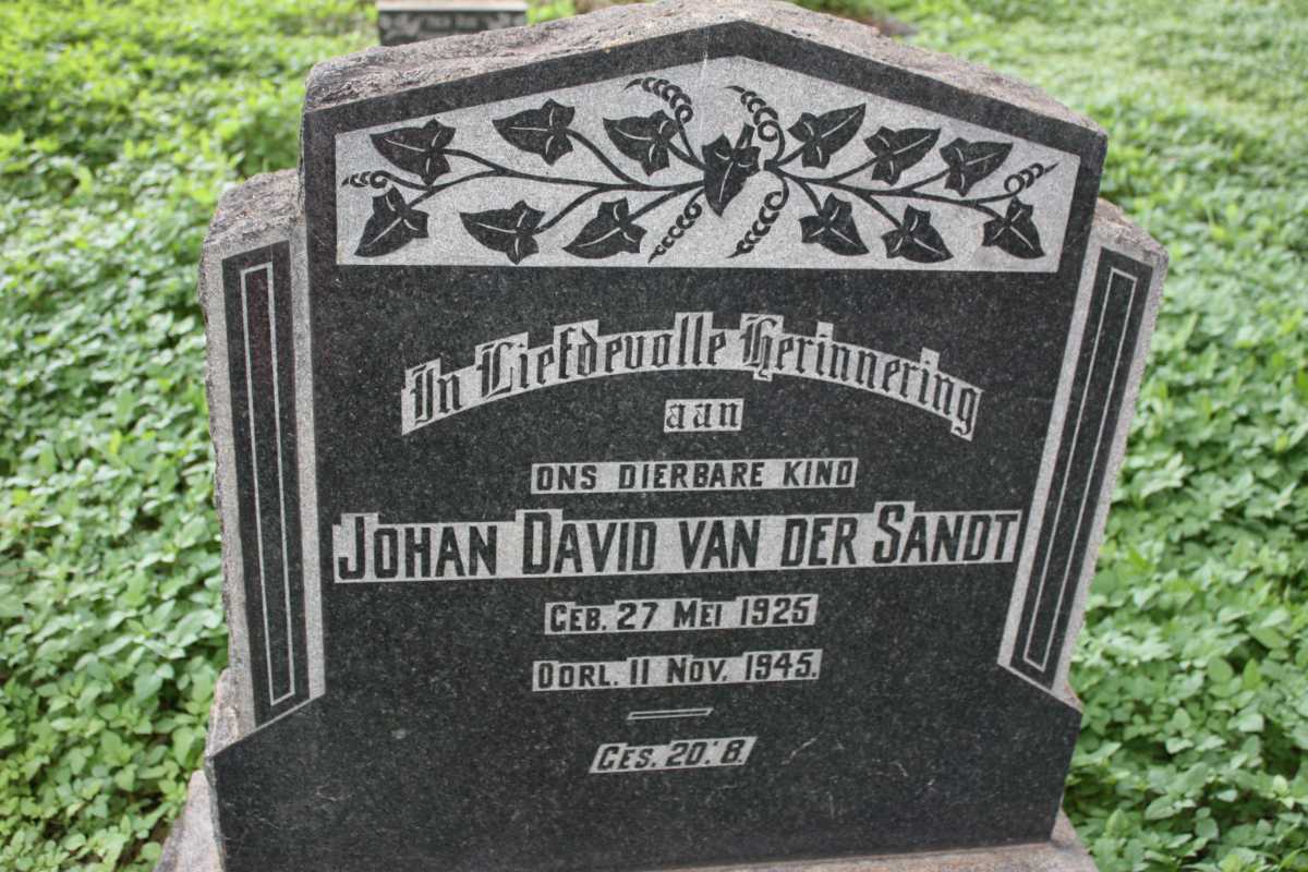 SANDT Johan David, van der 1925-1945
