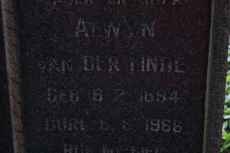 LINDE Alwyn, van der 1894-1966