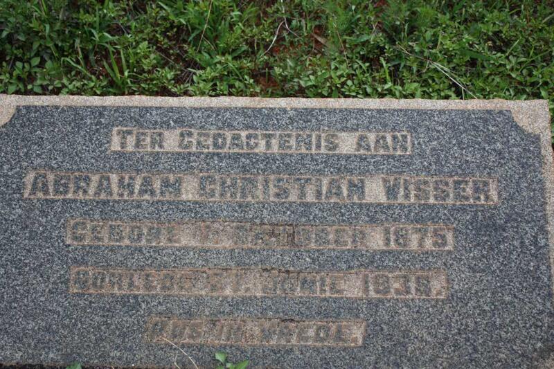 VISSER Abraham Christian 1875-1939 