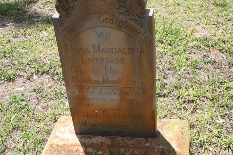 LIVERSAGE Maria Magdalena 1889-1894