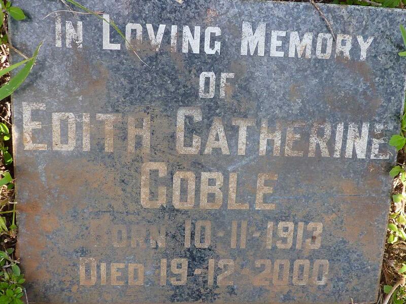 GOBLE Edith Catherine 1913-2000
