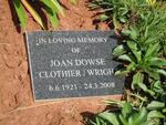 CLOTHIER Joan Dowse nee WRIGHT 1921-2008