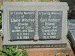 DOWSE Cyril Herbert 1919-1998 & Elaine Winifred 1923-1993