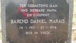 MARAIS Barend Daniel 1937-1974