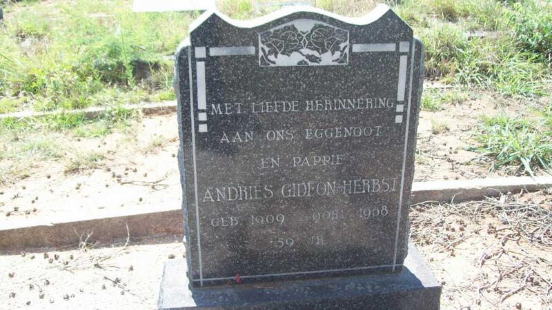 HERBST Andries Gideon 1909-1968