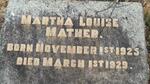 MATHER Martha Louise 1925-1929