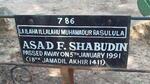 SHABUDIN Asad F. -1991