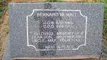 HALL Bernard W. 1965-1984