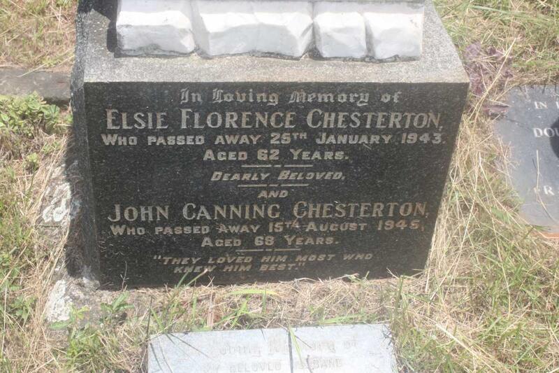 CHESTERTON John Canning -1945 & Elsie Florence -1943