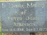 ATKINSON Peter John 1946-1977