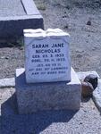 NICHOLAS Sarah Jane 1933-1933