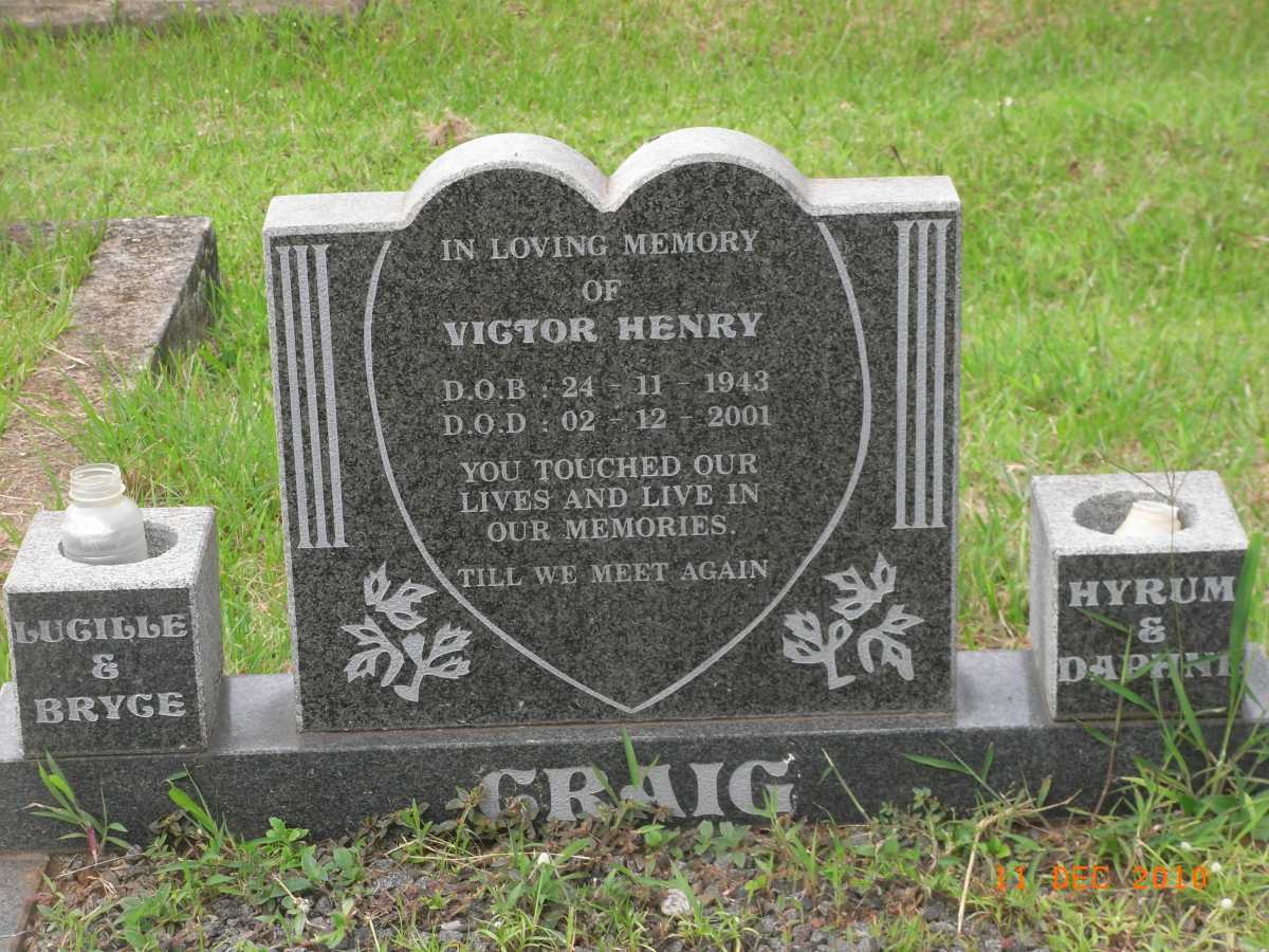 CRAIG Victor Henry 1943-2001