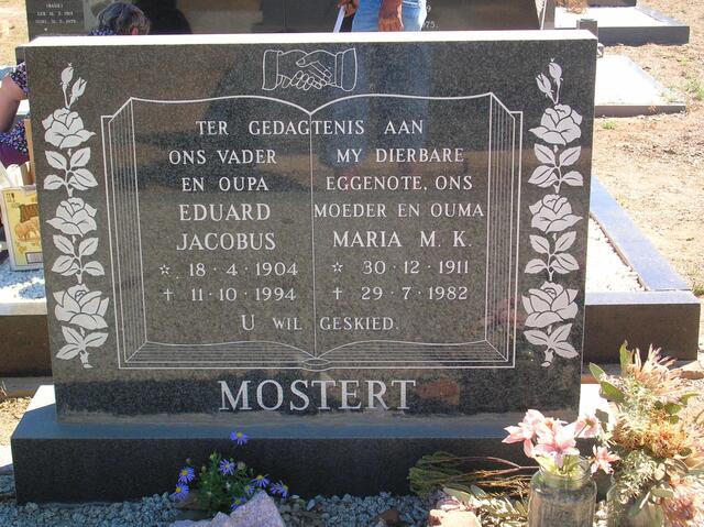 MOSTERT Eduard Jacobus 1904-1994 & Maria M.K. 1911-1982
