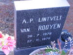 ROOYEN A.P. Lintvelt, van 1978-1978