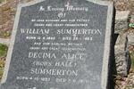 SUMMERTON William 1882-1963 & Decima Alice HALL 1893-1970