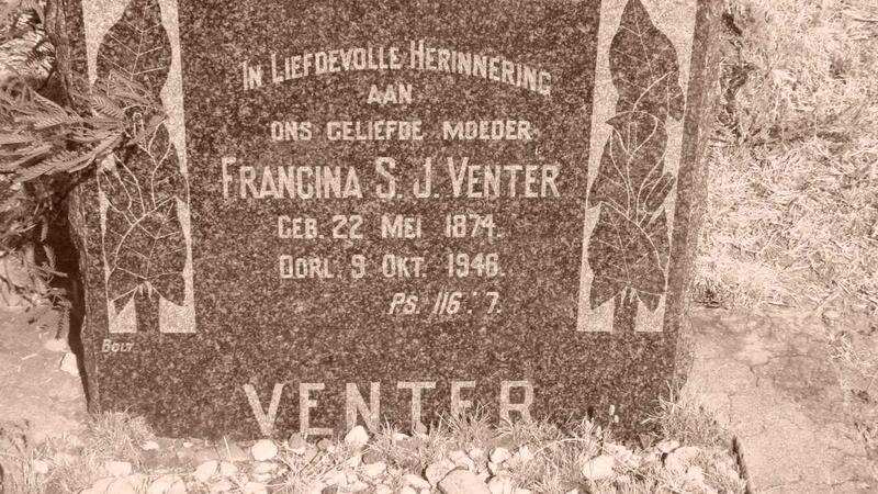 VENTER Francina S.J. 1874-1946