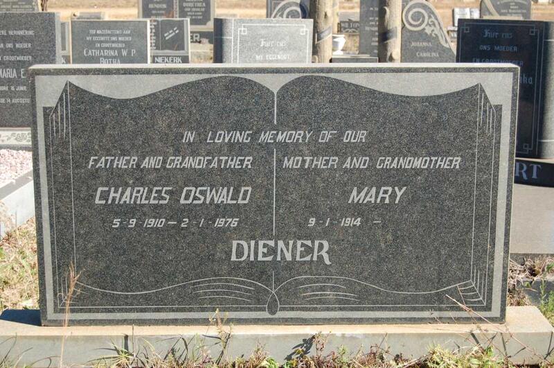 DIENER Charles Oswald 1910-1976 & Mary 1914-