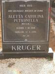 KRUGER Aletta Carolina Petronella 1914-1995