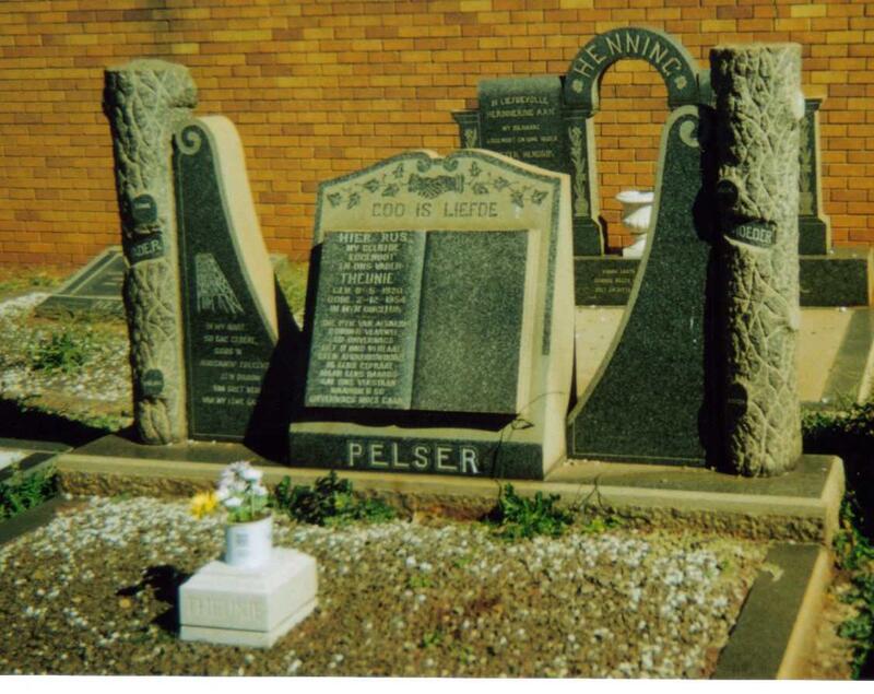 PELSER Theunis Gert 1920 -1954