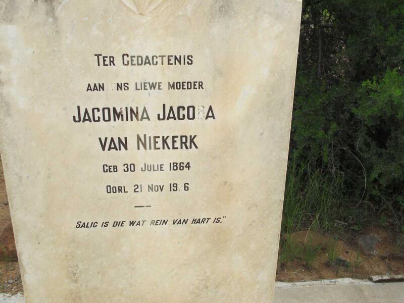 NIEKERK Jacomina Jacoba, van 1864-19?6